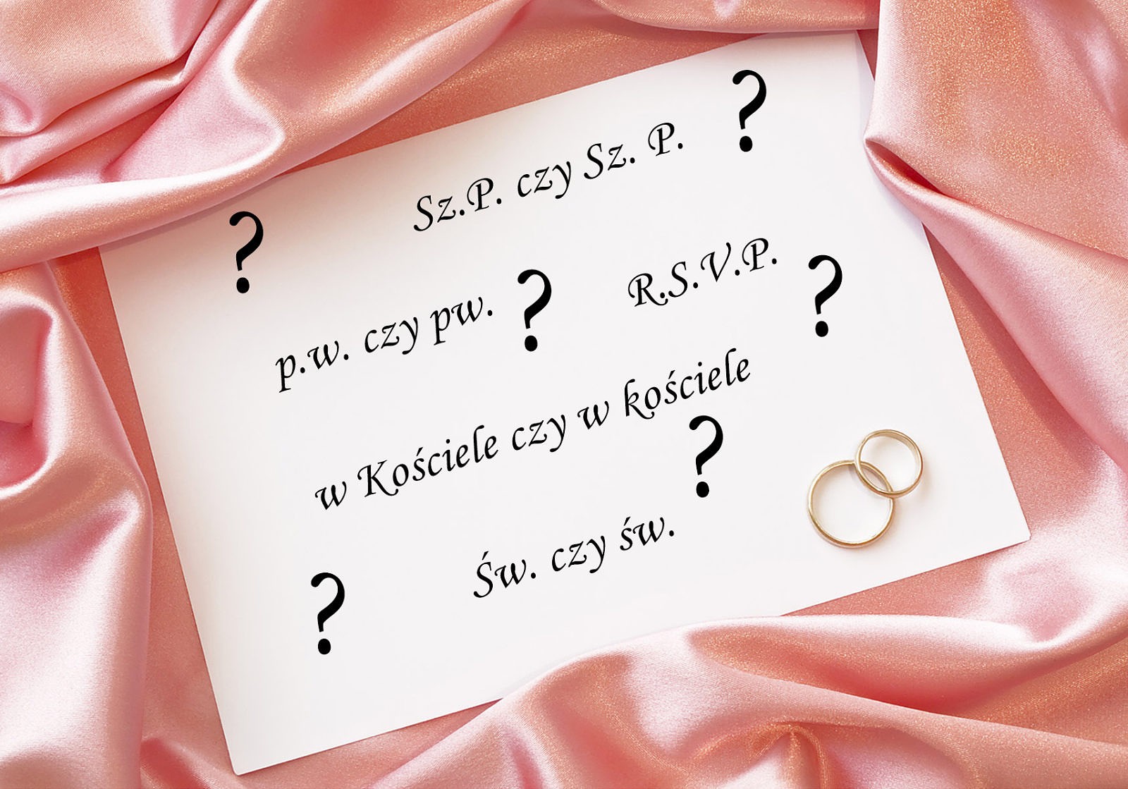 Zasady pisowni w zaproszeniach ślubnych